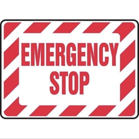 Accuform SAFETY SIGN EMERGENCY STOP 14 X 20 MELC543XP MELC543XP